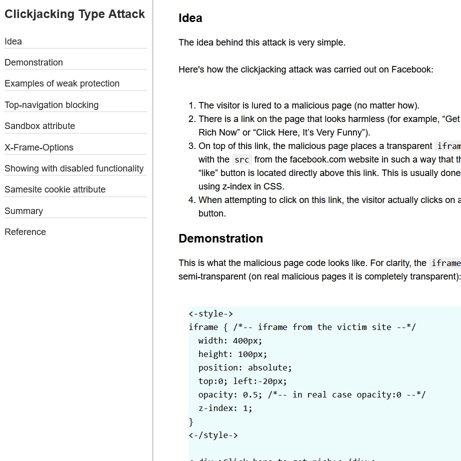 Technical documentation